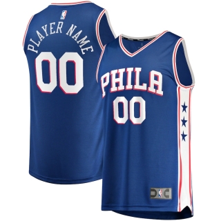 Men's Philadelphia 76ers Fanatics Branded Royal Fast Break Custom Replica Jersey - Icon Edition