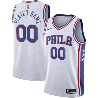 Men's Philadelphia 76ers Nike White 2020-21 Swingman Custom Jersey – Association Edition