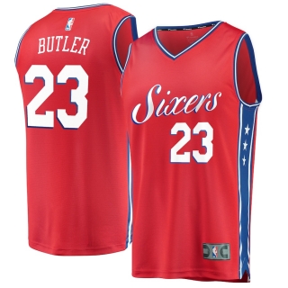 Men's Philadelphia 76ers Jimmy Butler Fanatics Branded Red Fast Break Replica Player Jersey- Statement Edition