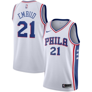 Men's Philadelphia 76ers Joel Embiid Nike White Swingman Player Jersey - Association Edition
