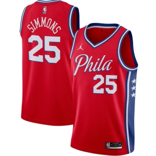 Men's Philadelphia 76ers Ben Simmons Jordan Brand Red 2020-21 Swingman Jersey - Statement Edition