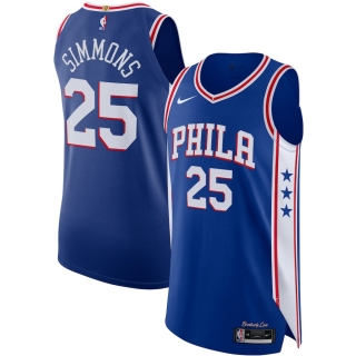 Men's Philadelphia 76ers Ben Simmons Nike Royal 2020-21 Authentic Jersey - Icon Edition