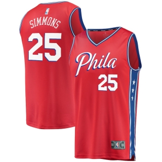 Men's Philadelphia 76ers Ben Simmons Fanatics Branded Red Fast Break Replica Jersey - Statement Edition