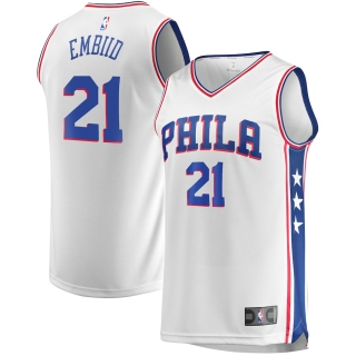 Men's Philadelphia 76ers Joel Embiid Fanatics Branded White Replica Jersey - Association Edition