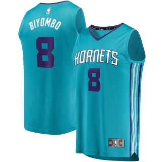 Men's Charlotte Hornets Bismack Biyombo Fanatics Branded Teal Fast Break Player Jersey - Icon Edition
