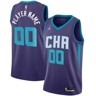 Men's Charlotte Hornets Jordan Brand Purple Swingman Blank Jersey - Statement Edition