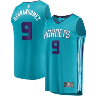 Men's Charlotte Hornets Willy Hernangomez Fanatics Branded Teal Fast Break Replica Player Team Jersey - Icon Edition