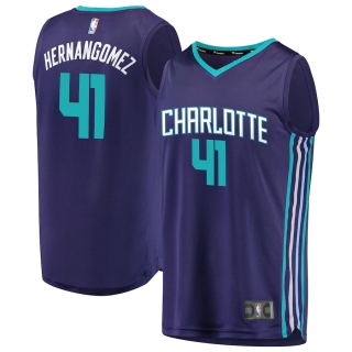 Men's Charlotte Hornets Willy Hernangomez Fanatics Branded Purple Fast Break Replica Player Jersey - Statement Edition