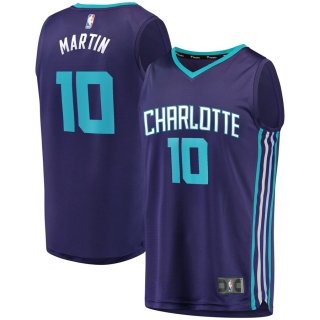 Men's Charlotte Hornets Caleb Martin Fanatics Branded Purple Fast Break Player Jersey - Statement Edition