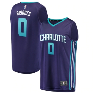 Men's Charlotte Hornets Miles Bridges Fanatics Branded Purple Fast Break Alternate Jersey