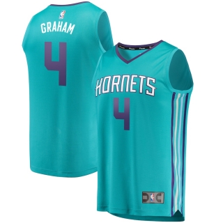 Men's Charlotte Hornets Devonte Graham Fanatics Branded Teal Fast Break Replica Jersey - Icon Edition