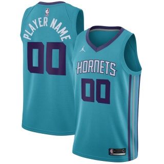 Men's Charlotte Hornets Jordan Brand Teal Swingman Custom Jersey - Icon Edition