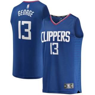 Men's LA Clippers Paul George Fanatics Branded Royal Fast Break Replica Jersey - Icon Edition