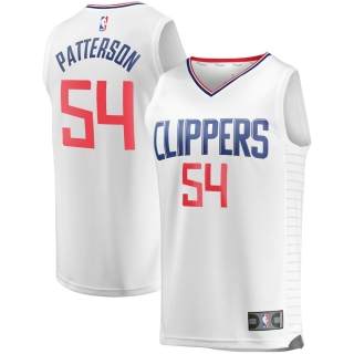 Men's LA Clippers Patrick Patterson Fanatics Branded White Fast Break Replica Player Jersey - Association Edition