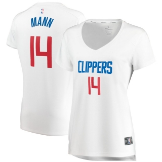 Women's LA Clippers Terance Mann Fanatics Branded White Fast Break Replica Jersey - Association Edition