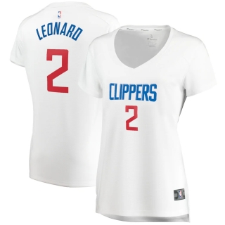 Women's LA Clippers Kawhi Leonard Fanatics Branded White Fast Break Replica Jersey - Association Edition