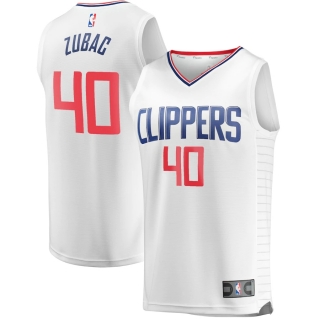 Men's LA Clippers Ivica Zubac Fanatics Branded White Fast Break Replica Jersey - Association Edition