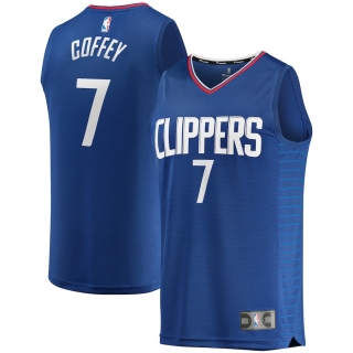 Men's LA Clippers Amir Coffey Fanatics Branded Royal Fast Break Replica Jersey - Icon Edition