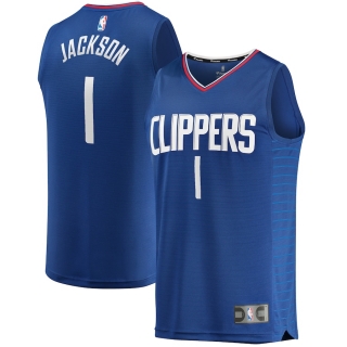 Men's LA Clippers Reggie Jackson Fanatics Branded Royal Fast Break Player Jersey - Icon Edition