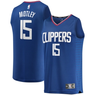 Men's LA Clippers Johnathan Motley Fanatics Branded Royal Fast Break Replica Jersey - Icon Edition