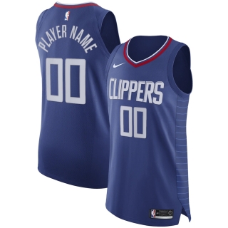 Men's LA Clippers Nike Blue 2020-21 Authentic Custom Jersey – Icon Edition