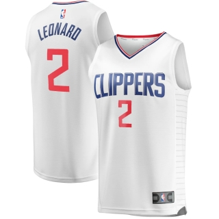 Men's LA Clippers Kawhi Leonard Fanatics Branded White Fast Break Replica Jersey - Association Edition