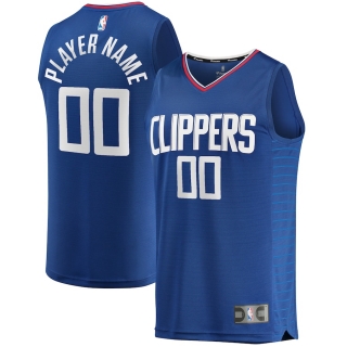 Men's LA Clippers Fanatics Branded Royal Fast Break Custom Replica Jersey - Icon Edition