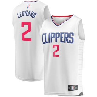 Men's LA Clippers Kawhi Leonard Fanatics Branded White Fast Break Replica Player Jersey - Association Edition