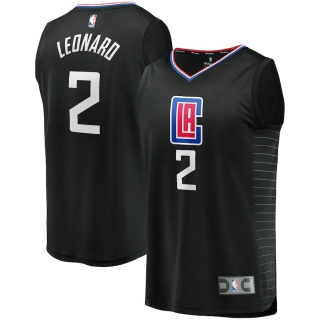 Men's LA Clippers Kawhi Leonard Fanatics Branded Black Fast Break Replica Player Jersey - Statement Edition