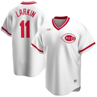 Men's Cincinnati Reds Barry Larkin Nike White Home Cooperstown Collection Player Jersey