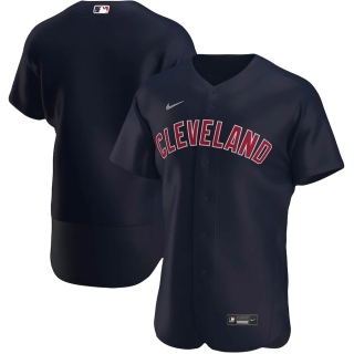 Men's Cleveland Indians Nike Navy Alternate 2020 Authentic Team Logo Jersey