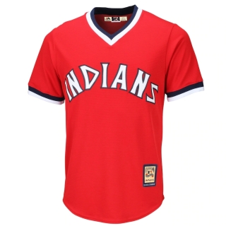 Men's Cleveland Indians Majestic Red Alternate Cooperstown Cool Base Team Jersey
