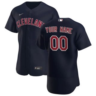 Men's Cleveland Indians Nike Navy 2020 Alternate Authentic Custom Jersey