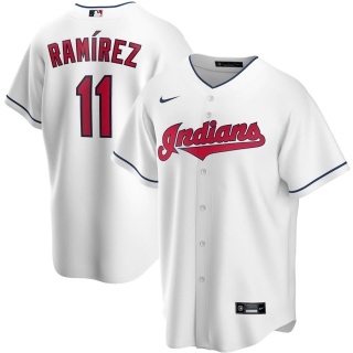 Men's Cleveland Indians Jose Ramirez Nike White Home 2020 Replica Player Jersey
