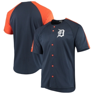 Men's Detroit Tigers Stitches Navy Logo Button-Up Jersey