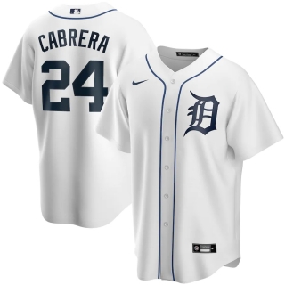 Men's Detroit Tigers Miguel Cabrera Nike White Home 2020 Replica Player Jersey