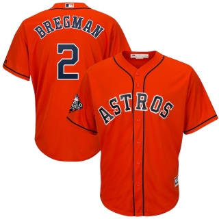 Men's Houston Astros Alex Bregman Majestic Orange 2019 World Series Bound Official Cool Base Player Jersey