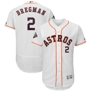Men's Houston Astros Alex Bregman Majestic White 2019 World Series Bound Authentic Flex Base Player Jersey