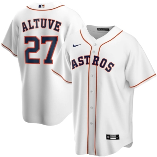 Men's Houston Astros Jose Altuve Nike White Home 2020 Replica Player Jersey