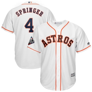 Men's Houston Astros George Springer Majestic White 2019 World Series Bound Official Cool Base Player Jersey