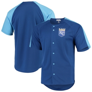 Men's Kansas City Royals Stitches Royal Logo Button-Down Jersey