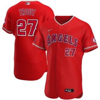 Men's Los Angeles Angels Mike Trout Nike Red Alternate 2020 Authentic Player Jersey