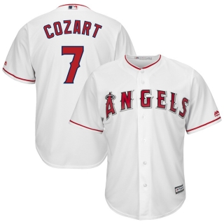 Men's Los Angeles Angels Zack Cozart Majestic White Home Cool Base Player Jersey