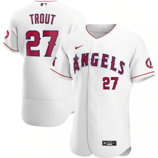 Men's Los Angeles Angels Mike Trout Nike White Home 2020 Authentic Player Jersey