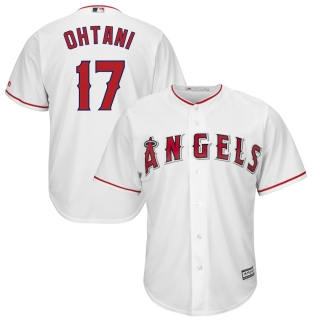 Men's Los Angeles Angels Shohei Ohtani Majestic White Official Cool Base Player Jersey