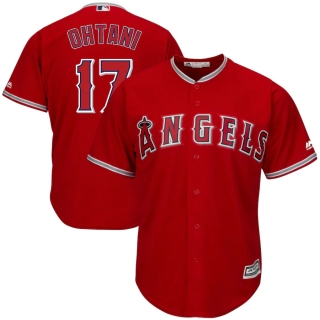 Men's Los Angeles Angels Shohei Ohtani Majestic Scarlet Alternate Official Cool Base Replica Player Jersey