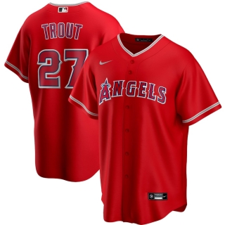 Men's Los Angeles Angels Mike Trout Nike Red Alternate 2020 Replica Player Jersey