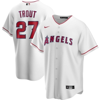 Men's Los Angeles Angels Mike Trout Nike White Home 2020 Replica Player Jersey