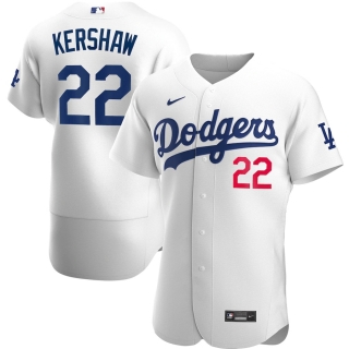 Men's Los Angeles Dodgers Clayton Kershaw Nike White Home 2020 Authentic Player Jersey