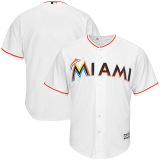 Men's Miami Marlins Majestic White Home Big & Tall Cool Base Team Jersey